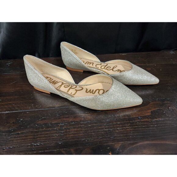 NEW Sam Edelman Rodney Metallic Gold D'Orsay Flats/Sz. 7M - Picture 3 of 9